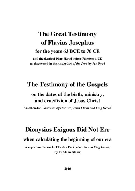 (PDF) Dionysius Exiguus Did Not Err when calculating the beginning of ...