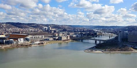 Point State Park From Mt Washington Allegheny River Pgh Pa Editorial