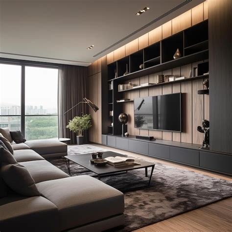 Premium Photo | Luxury modern apartment boasts elegant furniture design