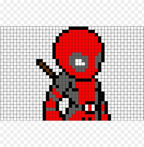 deadpool pixel art PNG image with transparent background | TOPpng