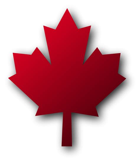 Canadian Maple Leaf With Shadow Transparent PNG StickPNG