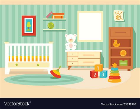 Cartoon children room Royalty Free Vector Image