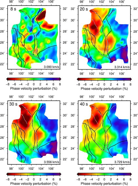 Phase Velocity Maps At Different Periods From Ambient Noise Tomography Download Scientific