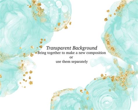 Logo Background Aqua Watercolor Background Clipart PNG Alcohol Ink ...