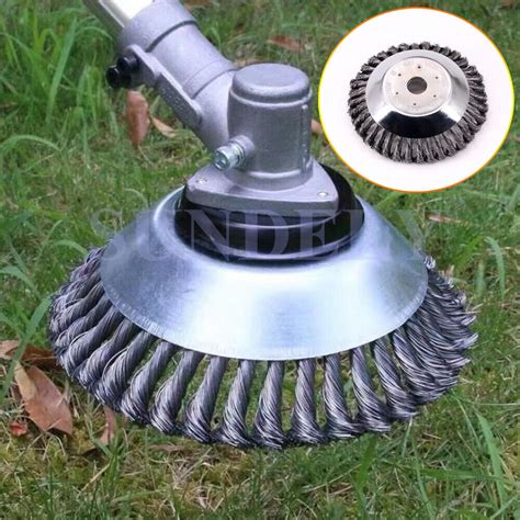 8 Inch Grass Strimmer Head Trimmer Brush Solid Steel Wire Wheel Garden Weed Uk Ebay