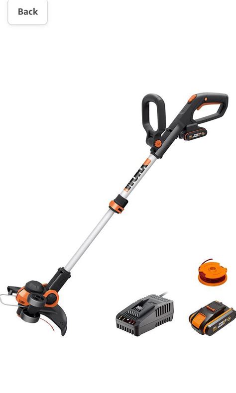 WORX 20V Cordless Grass Trimmer WG163E 2 With Fast Charger 1 X 2 0Ah