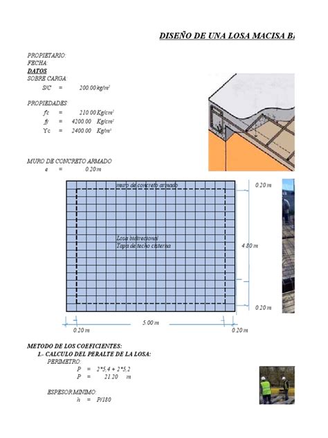 Planilla De Diseño De Losas En Dos Direcciones Pdf Naturaleza