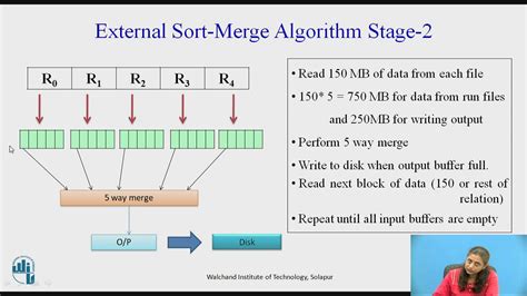 Query Processing External Sort Merge Algorithm Youtube