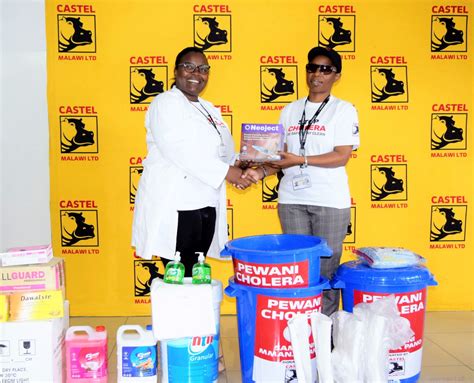 Castel Malawi Donates K Million Worth Items Towards Cholera Fight