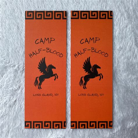 Camp Half Blood Inspired Bookmark Percy Jackson Reading Etsy