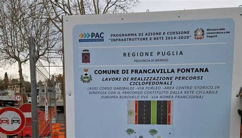 Francavilla Fontana Al Via Il Cantiere Del Percorsi Ciclopedonali