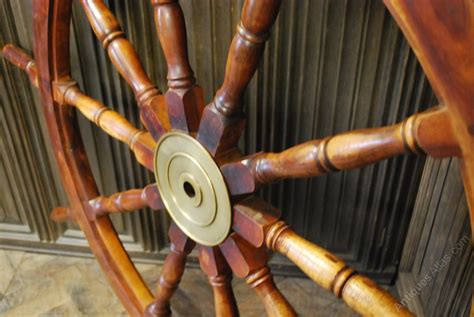 Antiques Atlas Large Teak Ships Wheel