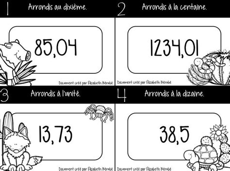 Cartes T Ches Arrondir Des Nombres D Cimaux