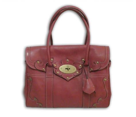 Mulberry Lavender Darwin Leather Tooled Bayswater Bag Labels Most Wanted