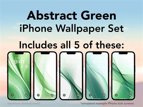 Abstract Green IPhone Wallpapers Set Of 5 Light Green Wallpapers Ios