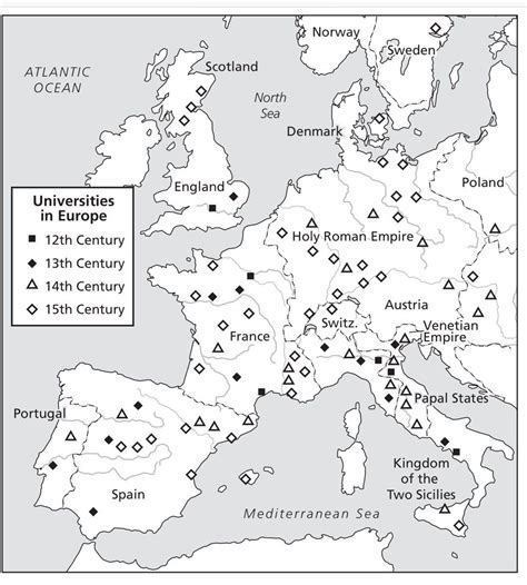 Universities in Europe (From the new Cambridge World History, vol. 5 ...