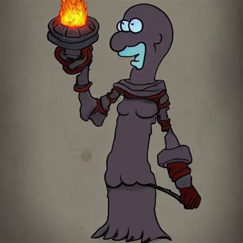 Squidward As A Dark Souls Boss By Mario Alberti Stable Diffusion