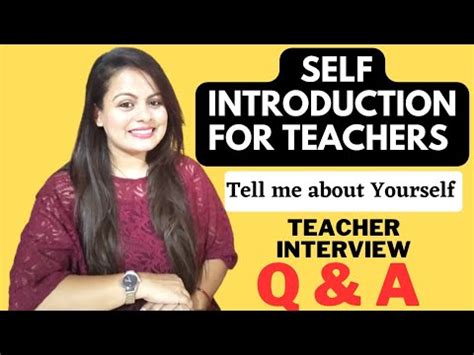 How To Introduce Yourself During A Teaching Interview Teacher