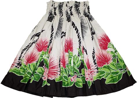 Hawaiian Pa U Hula Skirt Hawaii Print Flower For Womens Black At Amazon Women’s Clothing Store