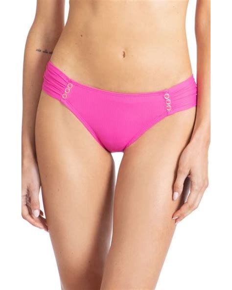 Robin Piccone Amy Side Tab Bikini Bottoms In At X Small Stylemi