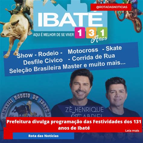 Prefeitura Divulga Programa O Das Festividades Dos Anos De Ibat