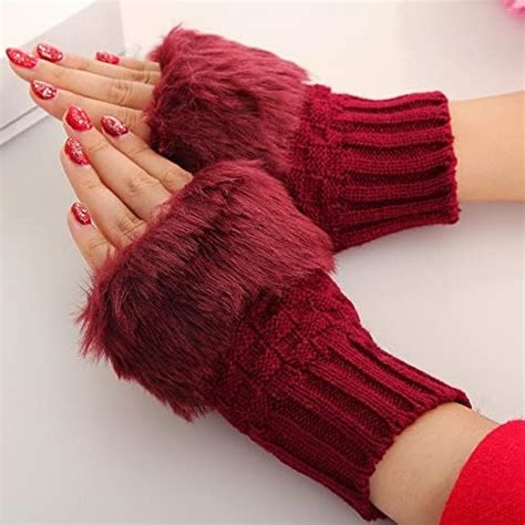 Winter Gloves | Soft Cotton Winter Fingerless | knitting Warmer Wrist Hand Gloves Mittens