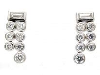 Diamond Drop Earrings by De Beers (12G) | The Antique Jewellery Company