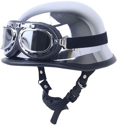 Buy Motorcycle Open Face Half Helmet DOT Approved German Style ABS