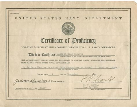 Radio Operator Certificate Of Proficiency