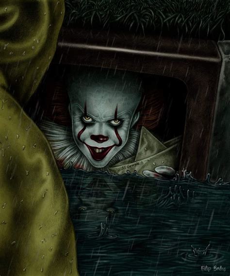 Youll Float Too” By Filip Balos Clown Horror Arte Horror Horror Art