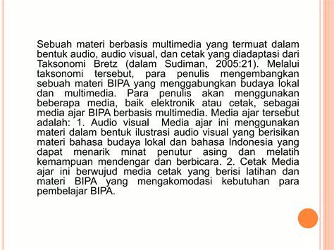 Desain Pembelajaran Bipa Bahasa Indonesia Penutur Asing Ppt