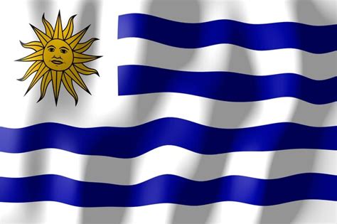 Premium Photo Uruguay Rippled Country Flag