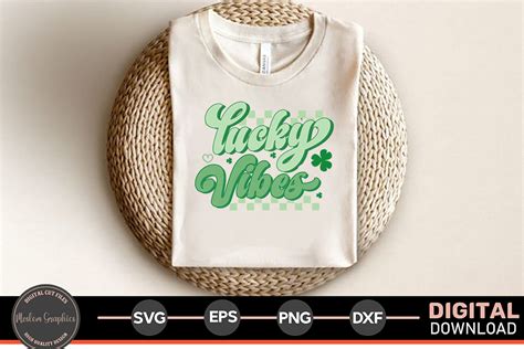 Lucky Vibes St Patricks Day Retro Svg Graphic By Moslem Graphics