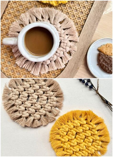 Diy Macrame Coasters How To Make A Macrame Coaster Blitsy