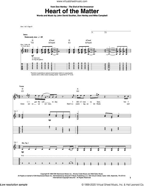 Heart Of Life Guitar Chords