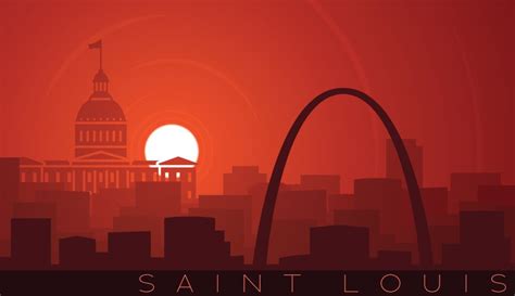 Usa Missouri Saint Louis Architecture Royalty Free Vector