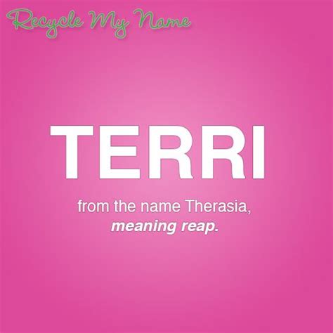 meaning of Terri | Names with meaning, Meant to be, How to find out