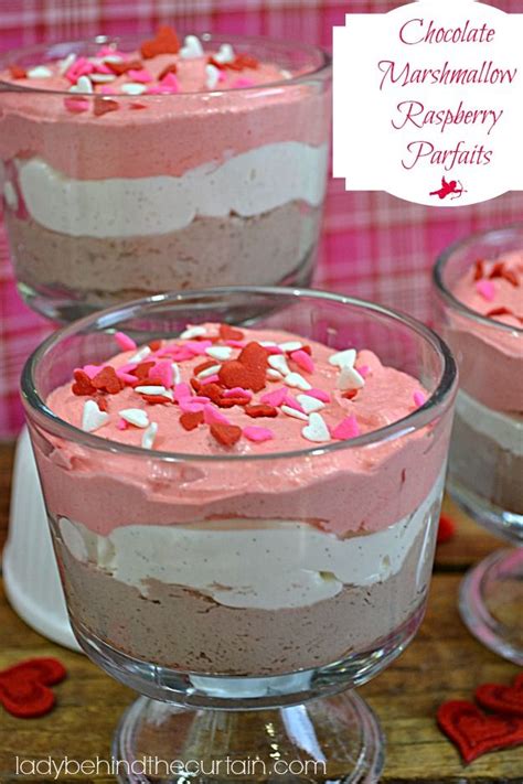 Delicious Chocolate Marshmallow Raspberry Parfaits