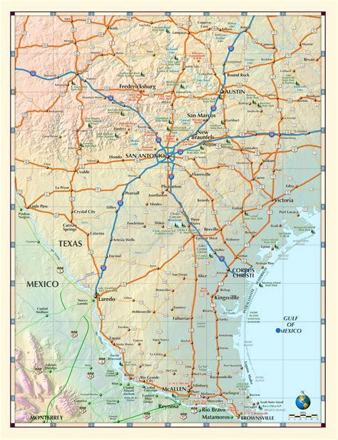 South Texas Map – Houston Map Company