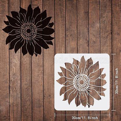 Wholesale FINGERINSPIRE Sunflower Stencils Template 11 8x11 8inch