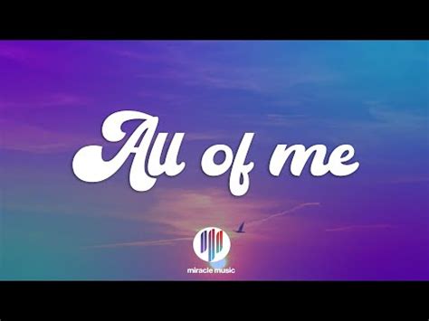 John Legend All Of Me Lyrics Youtube