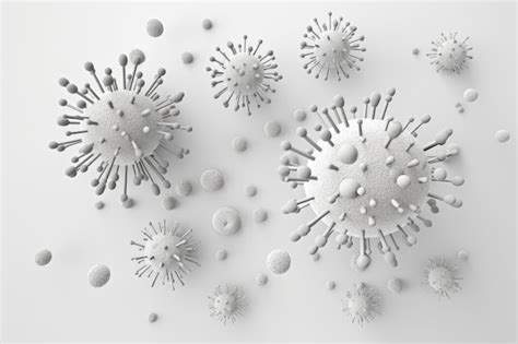 Premium Photo Science And Medicine Concept With Various Gray Bacteria