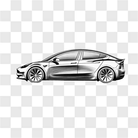 Descarga Dibujo En Blanco Y Negro Del Coche Tesla Model Bocetos En