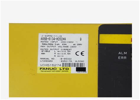 High Tech Fanuc Spindle Amplifier For Combustion Control Systems A06B