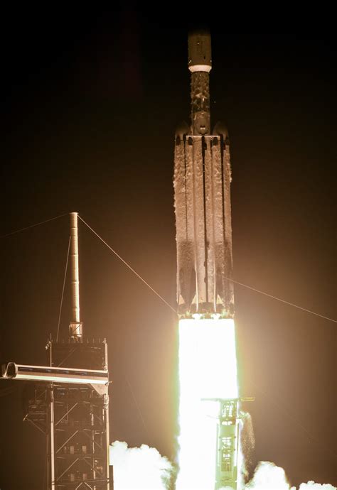 Photos Spacex Launches Falcon Heavy Rocket From Florida With Hughes