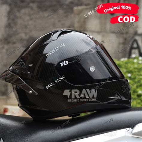 Jual Helm Full Face Original Rsv Ff500 Carbon Paket Ganteng Visor Dark