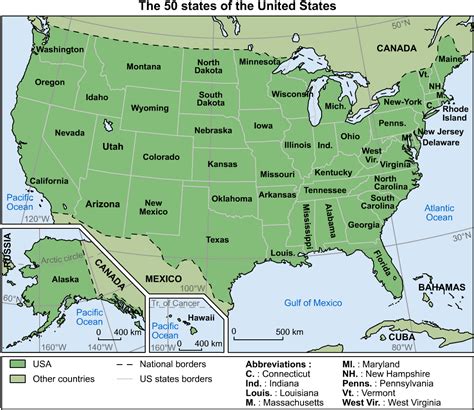 usa map 50 states