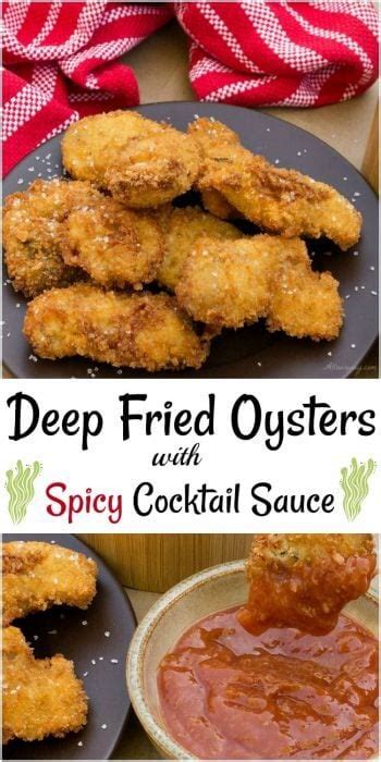 Crunchy Deep Fried Oysters with Cocktail Sauce