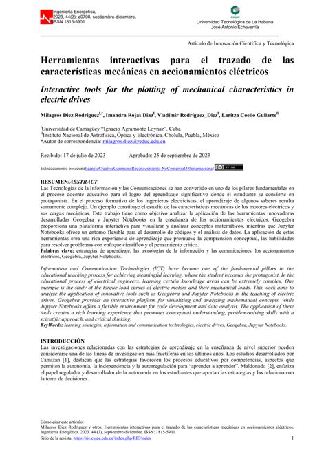 Pdf Herramientas Interactivas Para El Trazado De Las Caracter Sticas