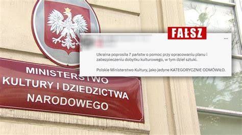 Polskie Ministerstwo Kultury Kategorycznie Odm Wi O Ukrainie Pomocy